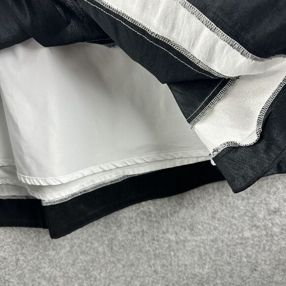 EShakti Dress Womens S Black White Banded Stripe Party Prom Fit & Flare Pockets* - Picture 6 of 16